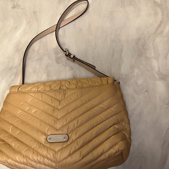 Rebecca Minkoff Edie nylon jumbo flap shoulder bag, New Nude Color - Picture 2 of 6